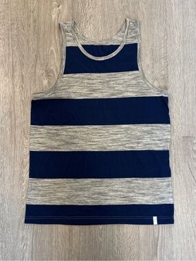 Pick 2 for $20. Zine Clothing Navy and Gray Striped Tank Top